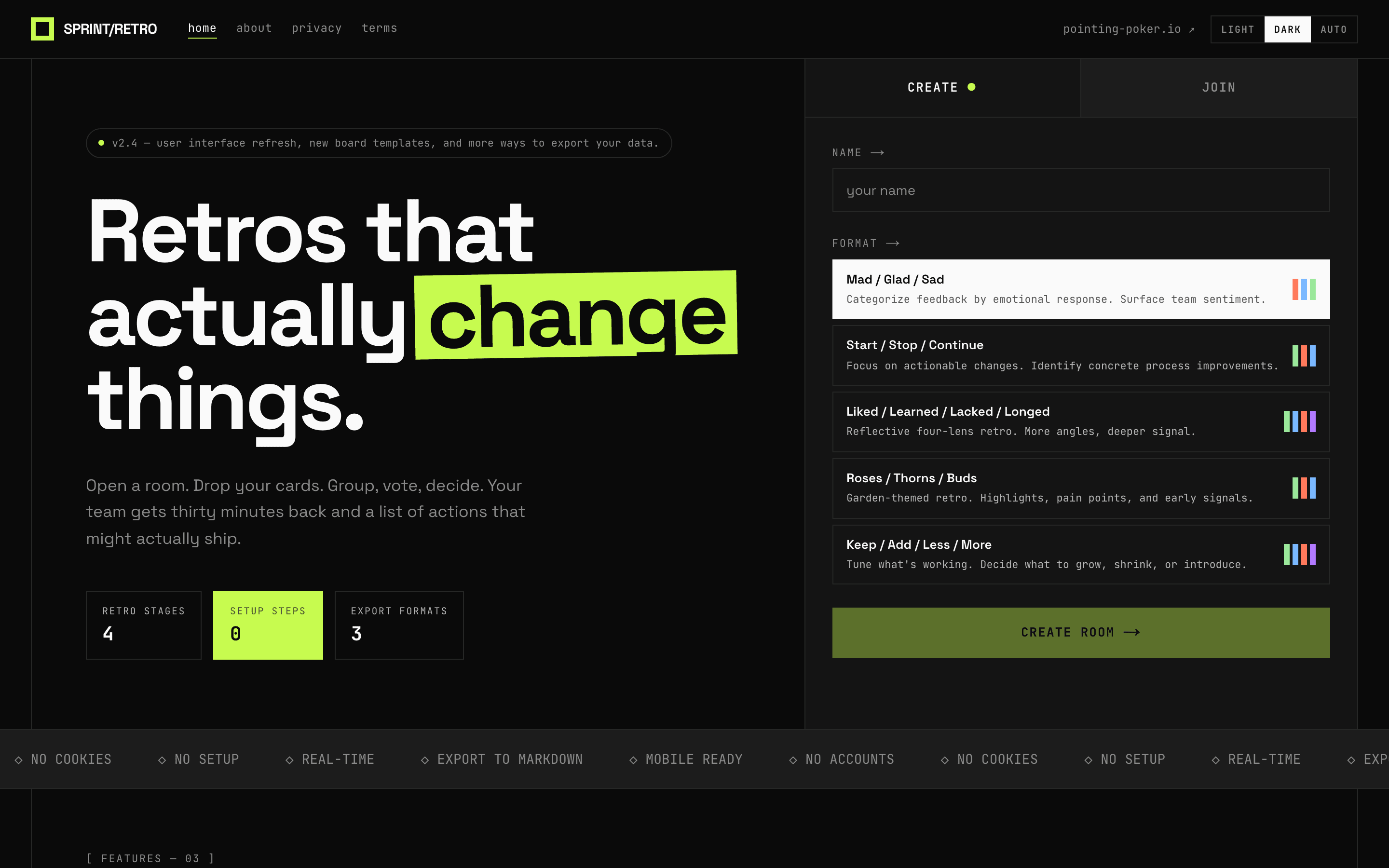Sprint Retro screenshot